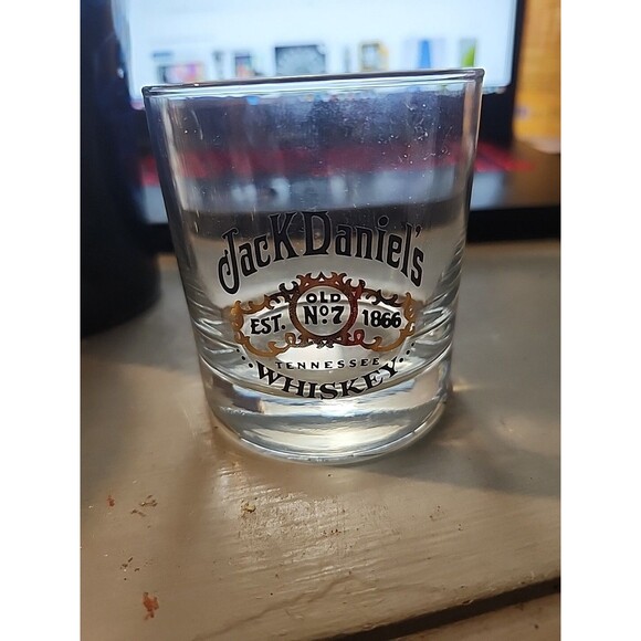 Jack Daniels Tennessee Whiskey Old No 7 Rocks Glass Vintage Lowball Barware - Picture 1 of 6